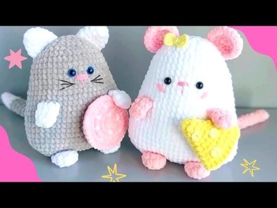 Free amigurumi cat and mouse pattern