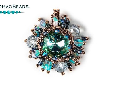 Herringbone Crystal Rivoli Bezel - DIY Jewelry Making Tutorial by PotomacBeads
