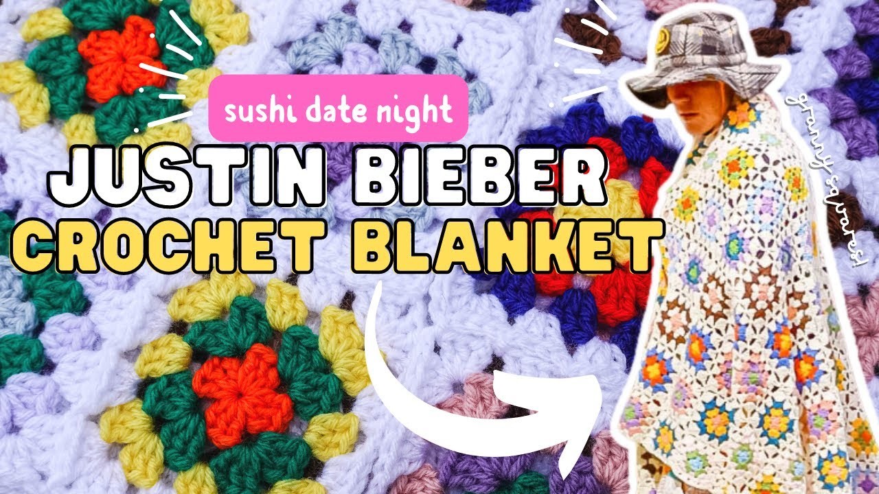 How to CROCHET the Viral JUSTIN BIEBER Sushi Date Night Blanket | FREE Pattern + Tutorial
