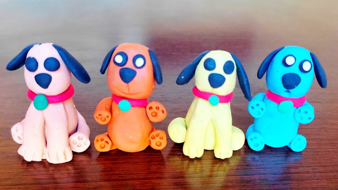 How to make a beautiful dog with polymer clay #polymer clay