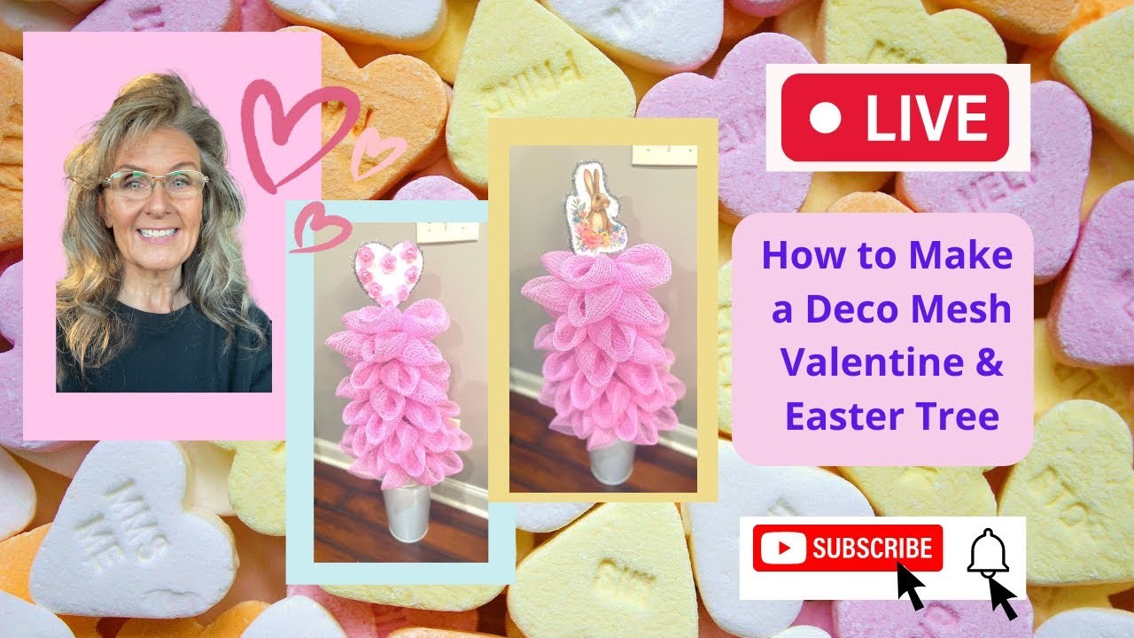 How to Make a Mesh Valentine and Easter Tree