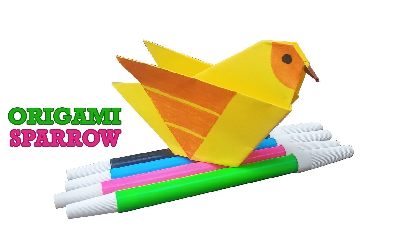 How to make a paper bird origami tutorial | origami sparrows.