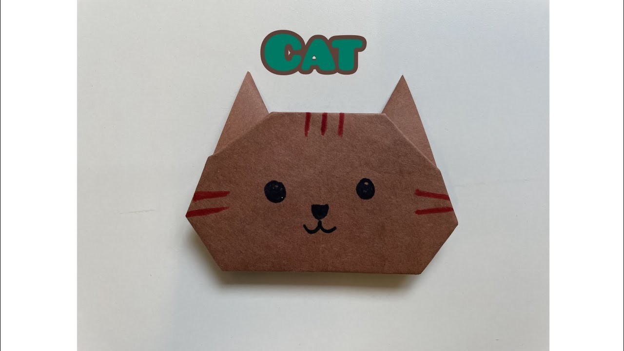 How to make Origami Paper Cat.DIY - Paper Cat