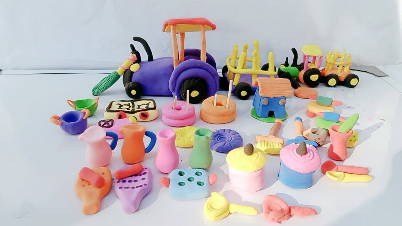 How to make polymer Clay miniature kitchen set diy mini footwear| Kids Toys|Clay Master
