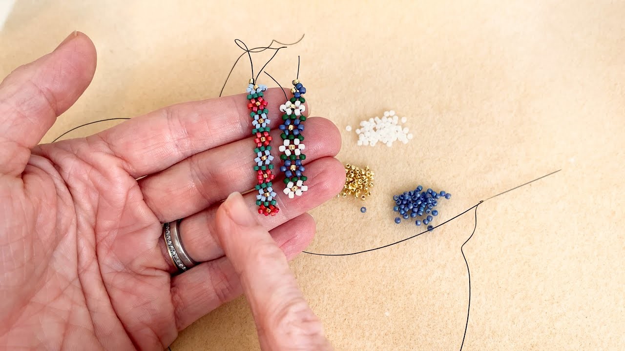 How to Right Angle Weave a Daisy Flower Pattern