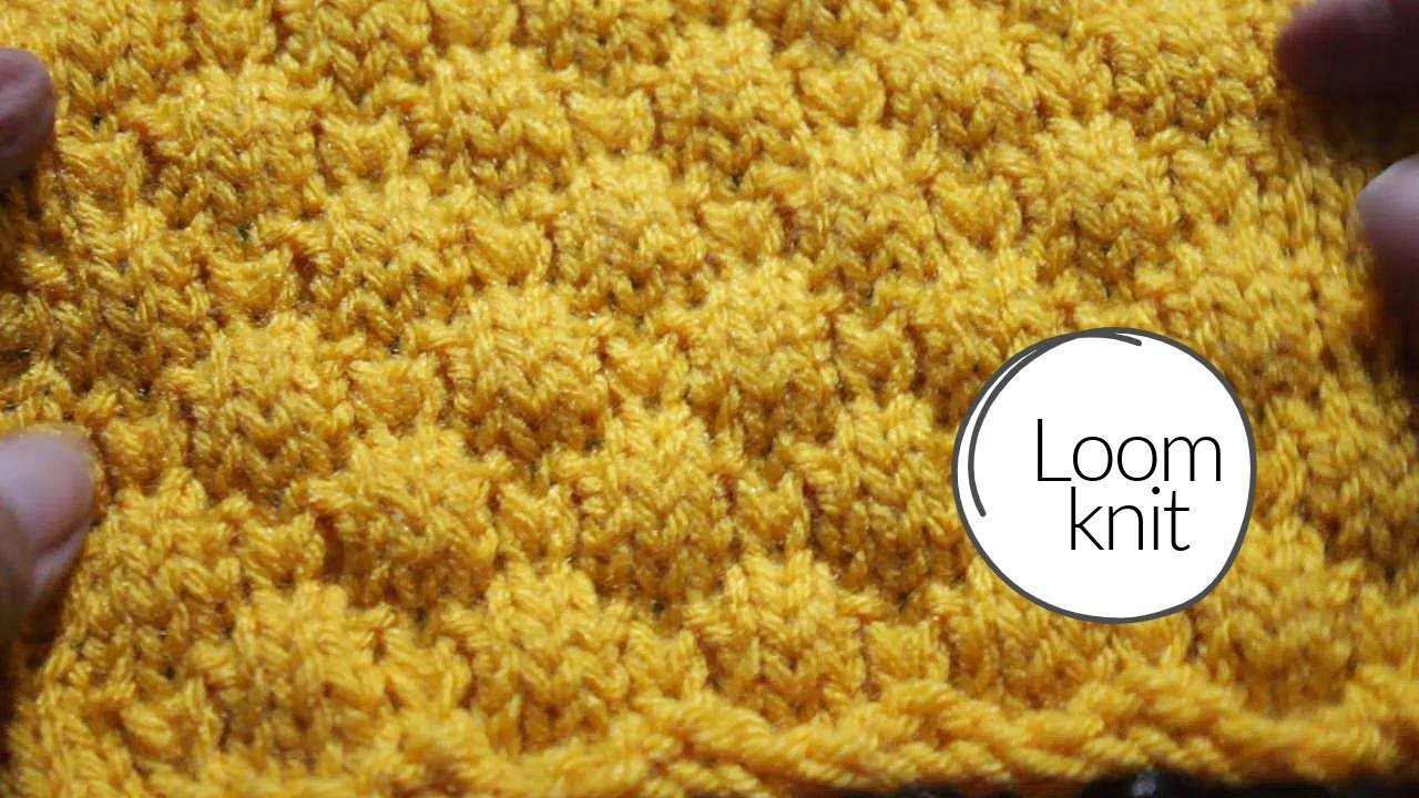 Loom Knit EASY Version of the Bubble Stitch Pattern