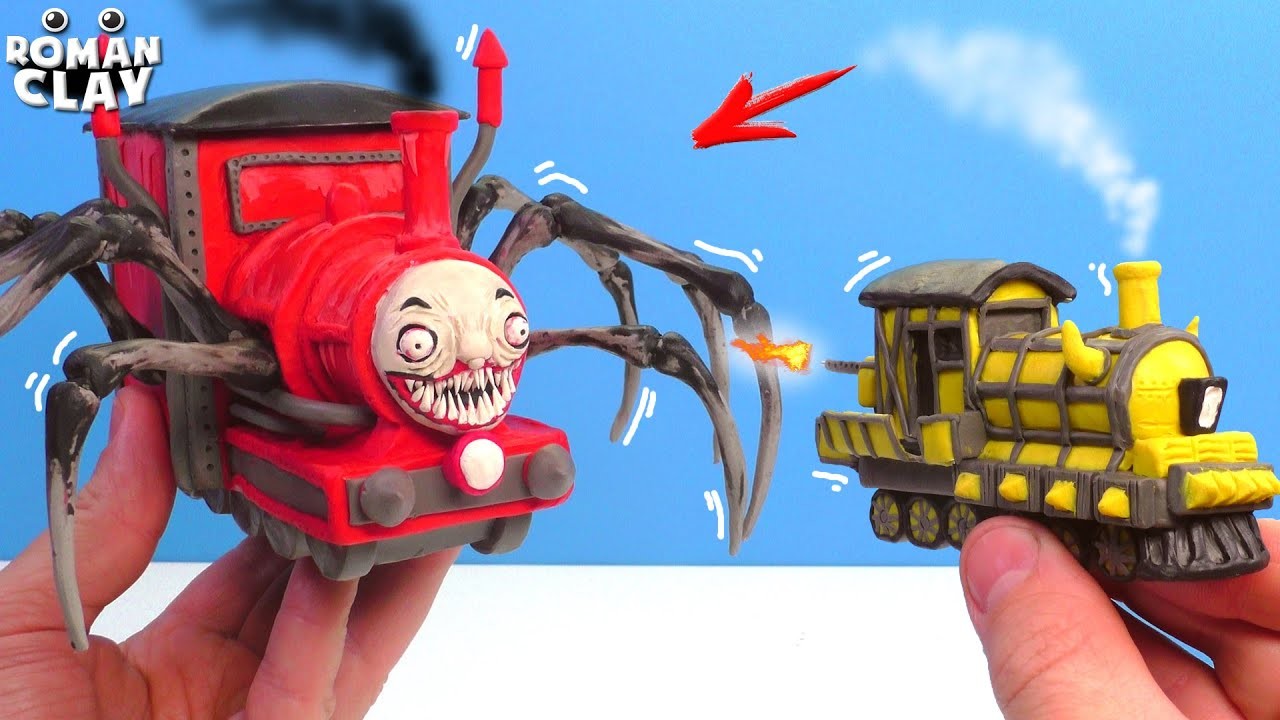 Making Choo Choo Charles ???? Monster Train Spider with Clay ► Roman Clay