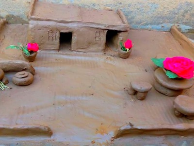 Miniature Clay House|Buliding A Miniature Village House|Polymer Clay House