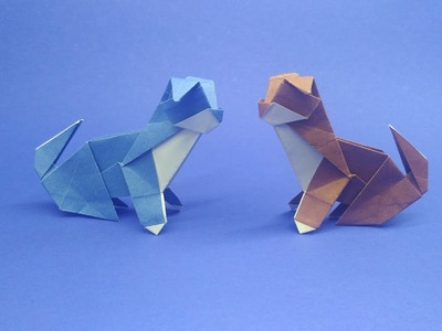 Origami Dog. How to make a Dog with paper.