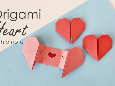 Origami Heart with Message | Origami Hearts | Paper Heart | Valentine Craft Ideas