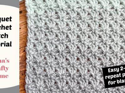 Parquet Crochet Stitch Tutorial an easy 2-row repeat perfect for blankets!