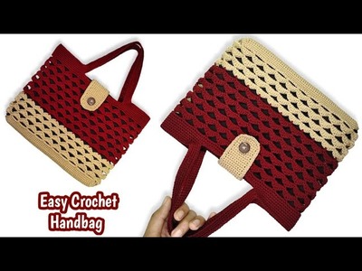Perfect???? Very Beautiful Crochet Handbag Tutorial Easy for Beginners