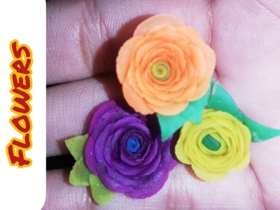 Rose flower.easy flower craft.clay flower.polymer clay flower.polymer clay art.polymer clay.flower