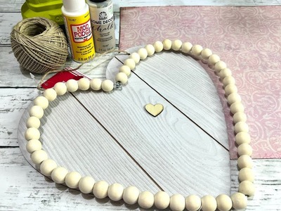 Shabby Chic Valentines DIY || Using Dollar Tree Beaded Heart [ 1 EASY DIY ]