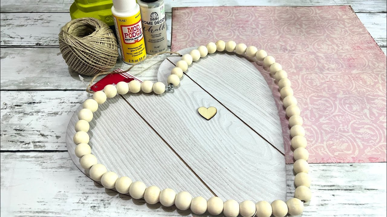 Shabby Chic Valentines DIY || Using Dollar Tree Beaded Heart [ 1 EASY DIY ]