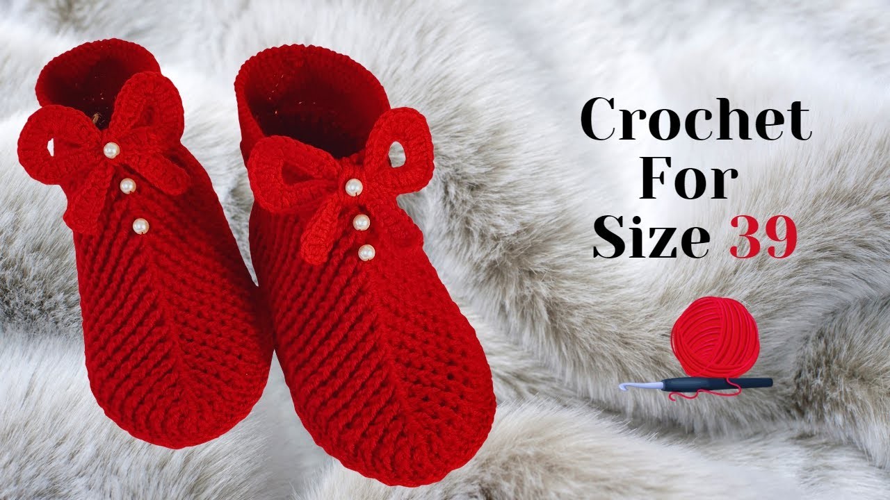 SLIPPER CROCHET SIZE 39 An Incredibly Easy Method That Works For All - easy sock crochet pattern
