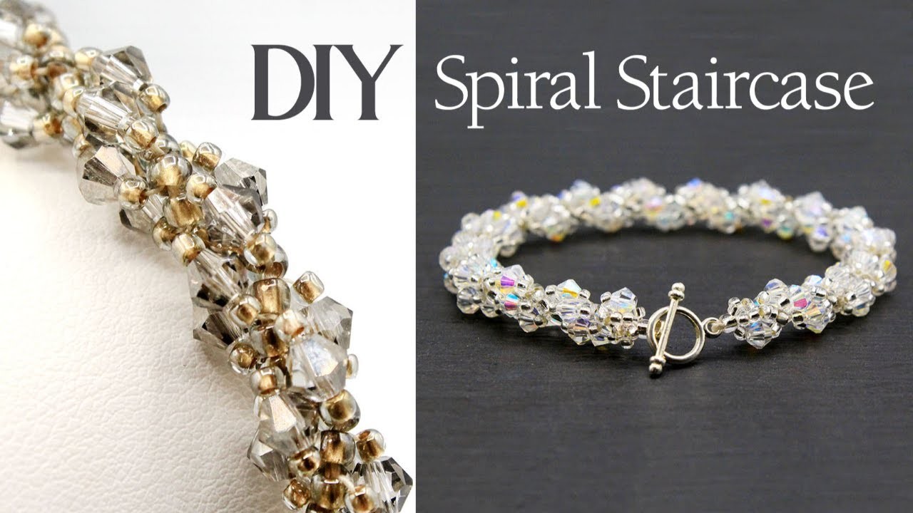 Step-By-Step - Crystal Spiral Staircase Beaded Bracelet - Suitable for all Levels