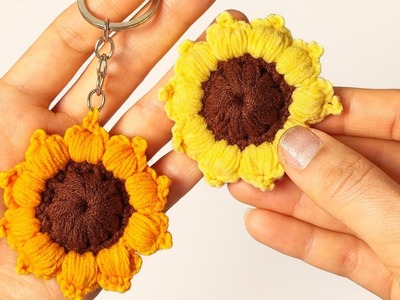 ???? WOW! Beautiful Crochet Flower (Gorgeous Crochet Keychain) ???? Step-by-Step Flower with Crochet
