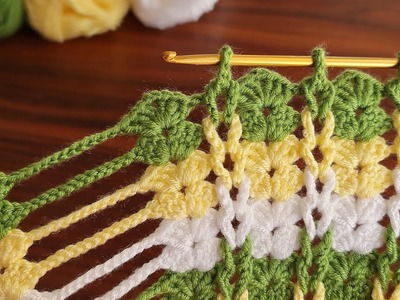 Wow!. ???? Very Easy! 3D Super how to make eye catching crochet.Everyone who saw it loved it.Muhteşem