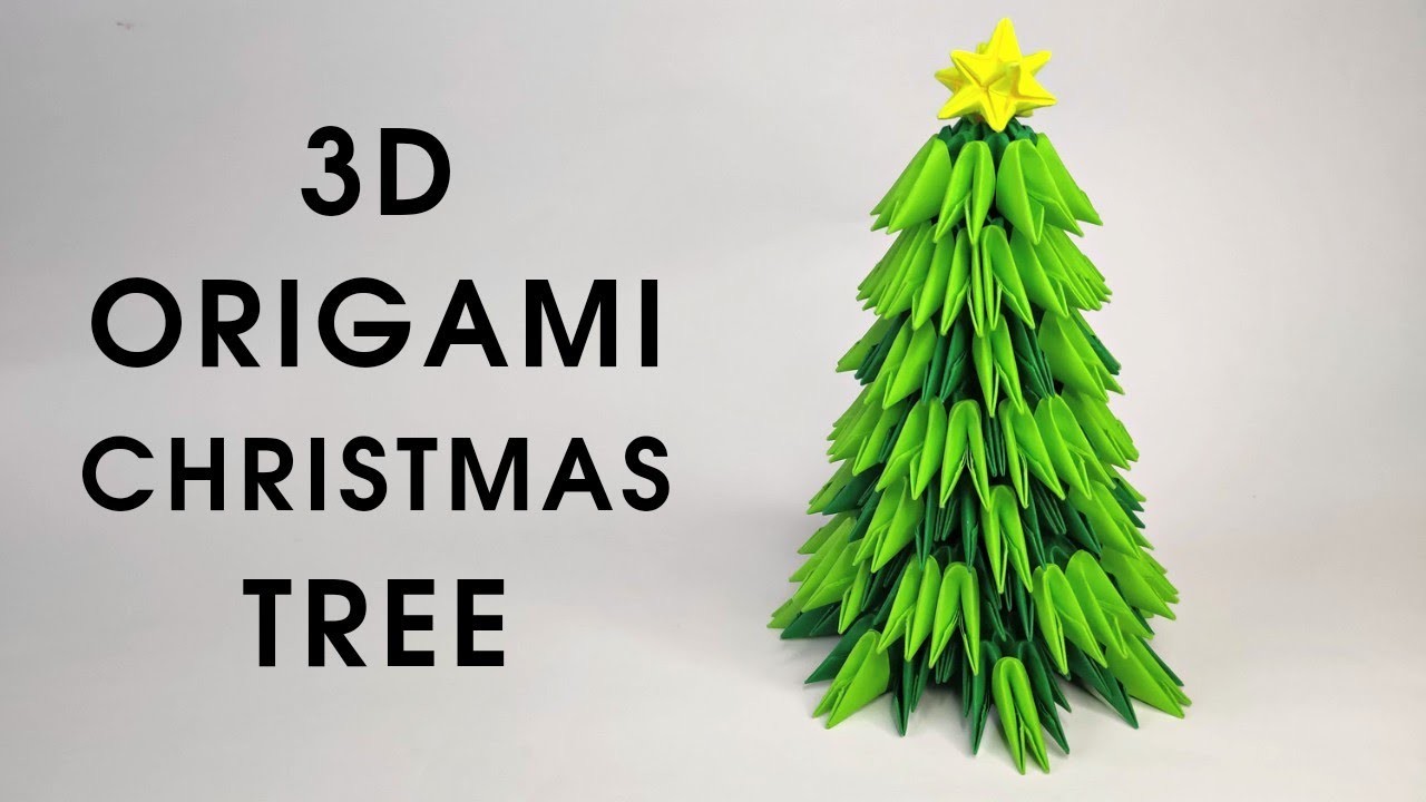 3d Origami CHRISTMAS TREE | How to make a modular Christmas tree