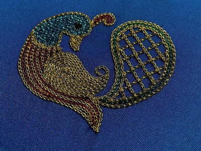 Aari embroidery free tutorials. #4. Filling motifs with chain stitches