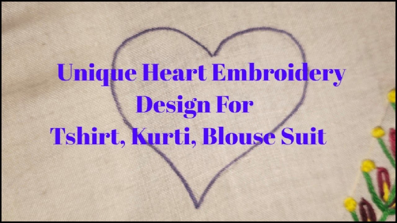 Basic Stitch Tutorials !!! | Heart Shape Embroidery | Beautiful Heart ❤️ Embroidery Design Tutorial