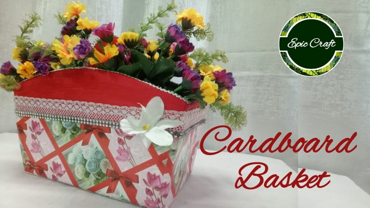 Cardboard basket DIY | Cardboard basket Storage Ideas