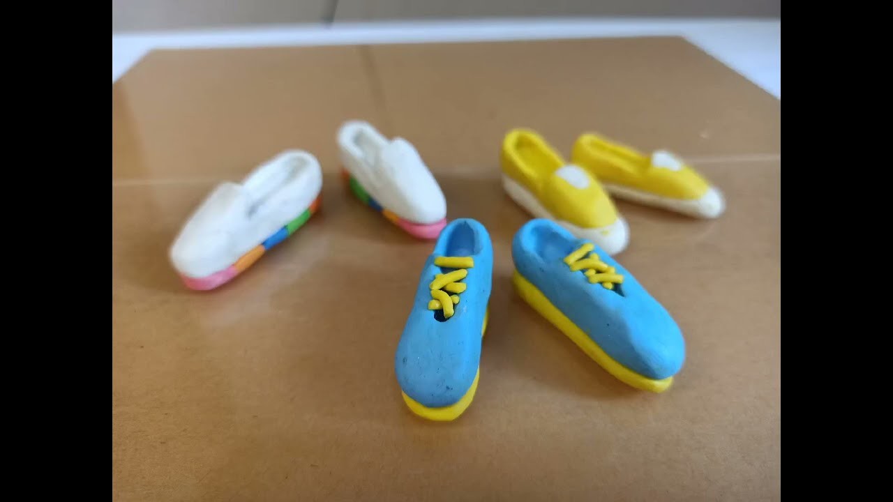 DIY. Amazing technique make miniature shoes with polymer clay. @DIYminiclaytutorial