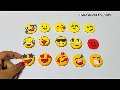 DIY how to make 3D emojis with polymer clay || DIY clay emojis making tutorial