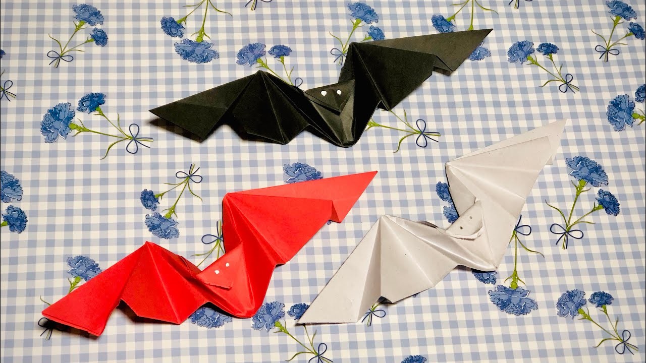 DIY Origami Paper Craft | How to make Halloween Bat  | Flapping Bat