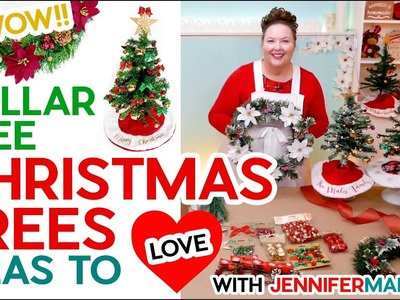 Dollar Tree Christmas Tree Ideas + Wreaths & Tree Skirts!!