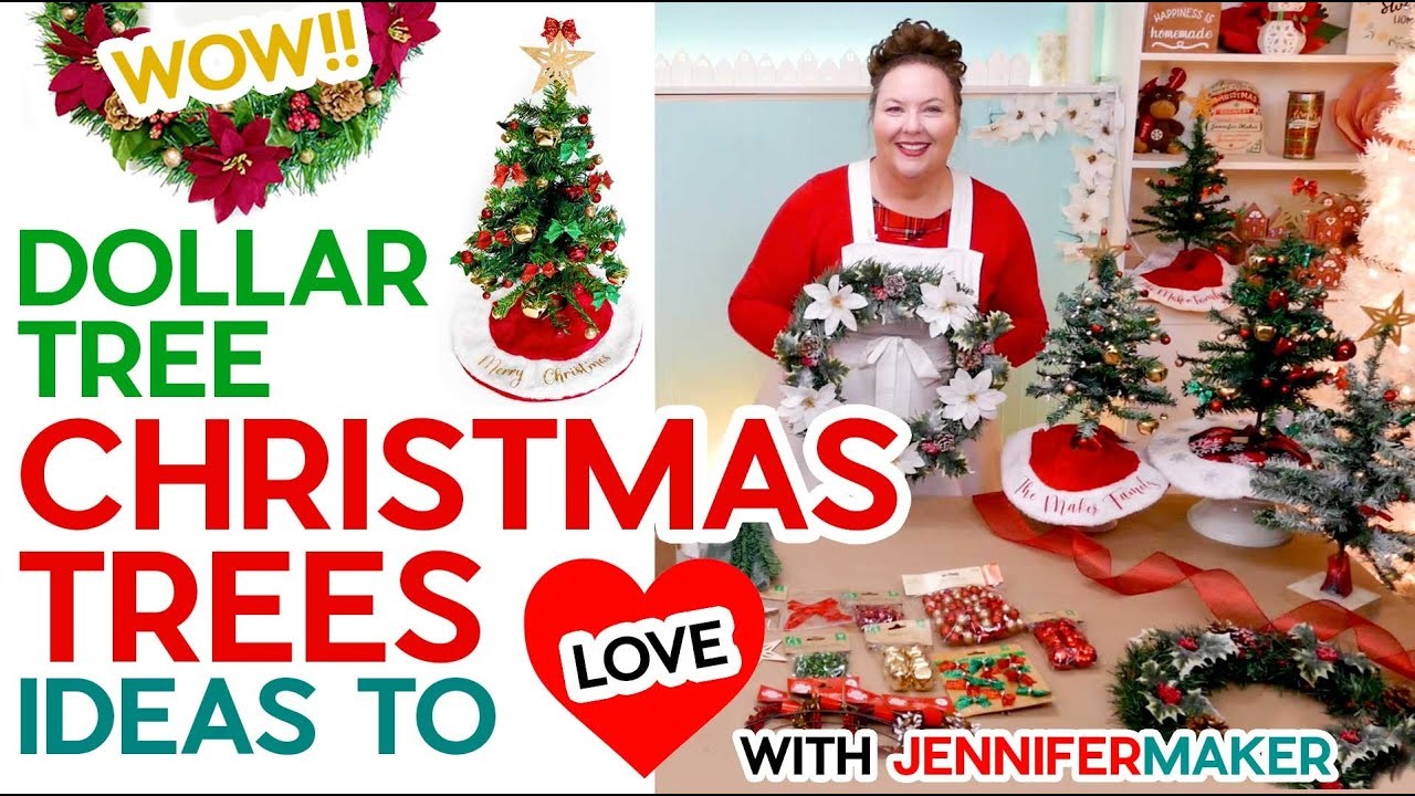 Dollar Tree Christmas Tree Ideas + Wreaths & Tree Skirts!!