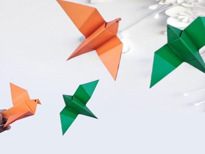 Easy diy origami bird video tutorial.How to make peper bird step by step.Easy origami for kids