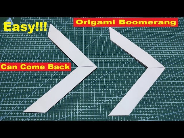 Easy Origami Boomerang Can Come Back - DIY Paper Boomerang - Origami ...