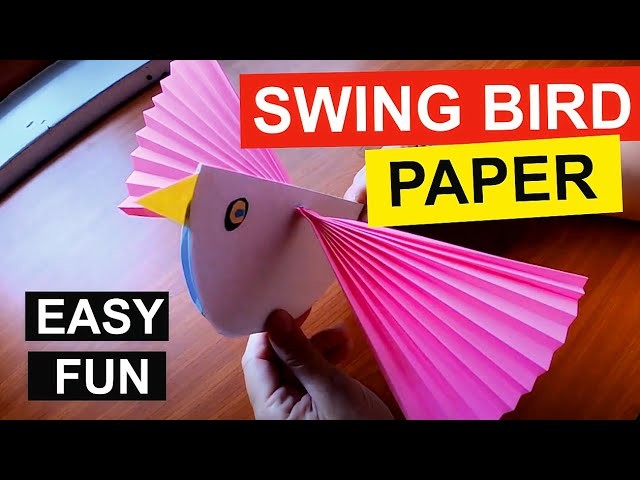 Easy Paper FUN Swing Bird | Beautiful Bird DIY - Origami Easy