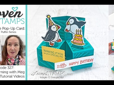 Ep 327, How to Make the Triple Cube Pop-Up Card: Birthday Card with Stampin' Up!®'s Party Puffins