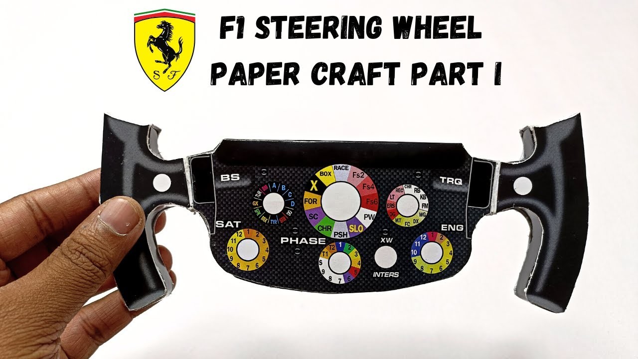 Ferrari SF21 Steering wheel Paper craft, Part 1 | Charles Leclerc