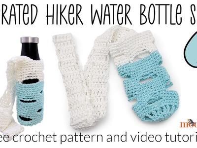 How to Crochet: Hydrated Hiker Water Bottle Sling (Left Handed)