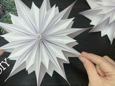 How To Make 3D Paper Snowflakes Christmas Decoration