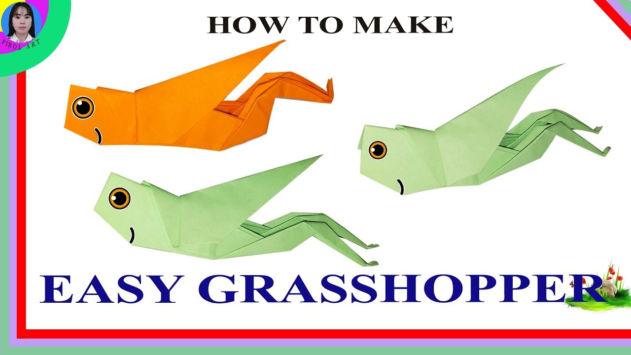 How to make a locust (grass hopper) out of paper| DIY origami insect