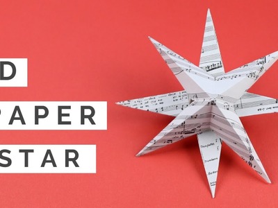 ???? How to Make a Simple 3D Paper Star Craft (Tutorial) - Narrated Step-by-Step Instructions!