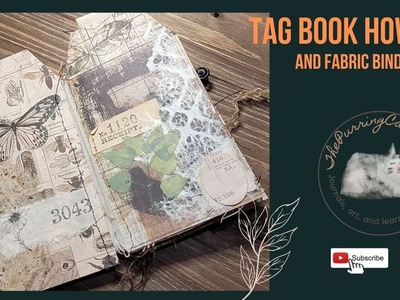 How to make a tag book bound by fabric