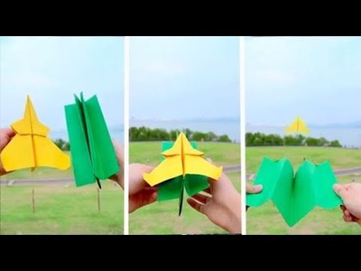 How to make an easy paper airplane launcher I Origami  plane that flies far