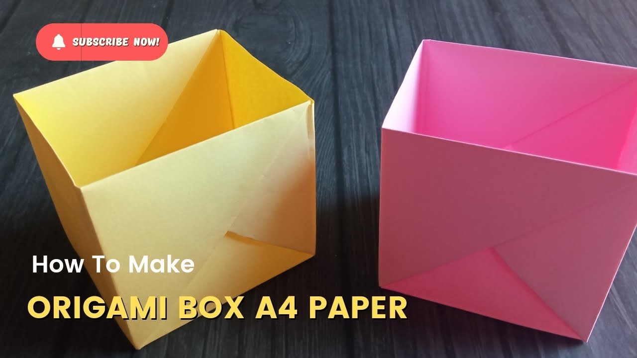 How to Make an Origami Box, Origami Kotak Dari Kertas A4