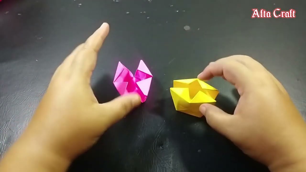 How to make DIY origami FINGER TRAP [paper finger trap, origami fidget toy] | Afta Craft