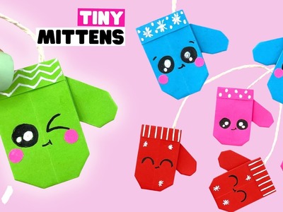 How to make origami mittens for Christmas. EASY origami Christmas paper mittens.