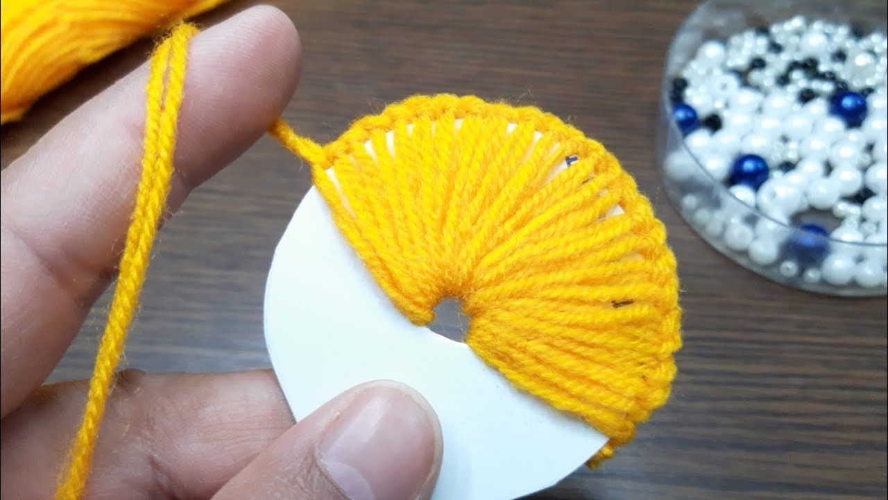 It's So Beautiful  !! Superb Craft Idea With Wool And Paper _ Flower Design Trick