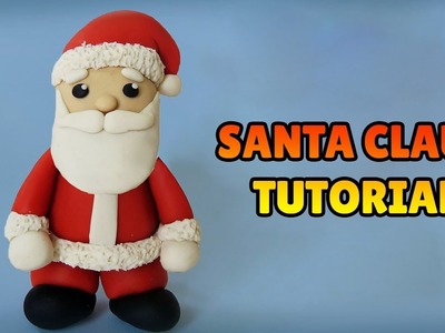 Making MINIATURE SANTA CLAUS  Christmas - Easy Polymer Clay Tutorial, Play doh, Fondant DIY