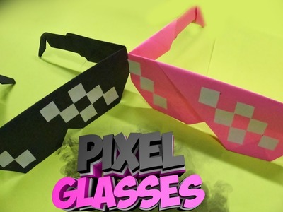 Pixel Glasses Paper Craft Diy Origami