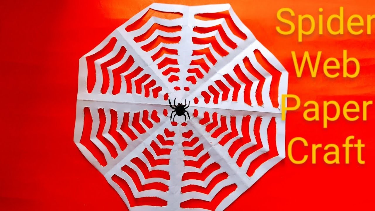 Spider Web Paper Craft | How to make a paper spider web #craft  #craftideas 16